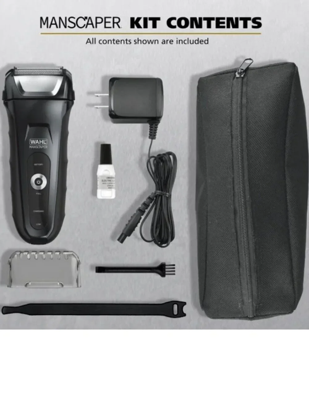 Wahl Men's Manscaper Shaver, Rechargeable, Waterproof Wet/Dry, Flex Foils, 7074